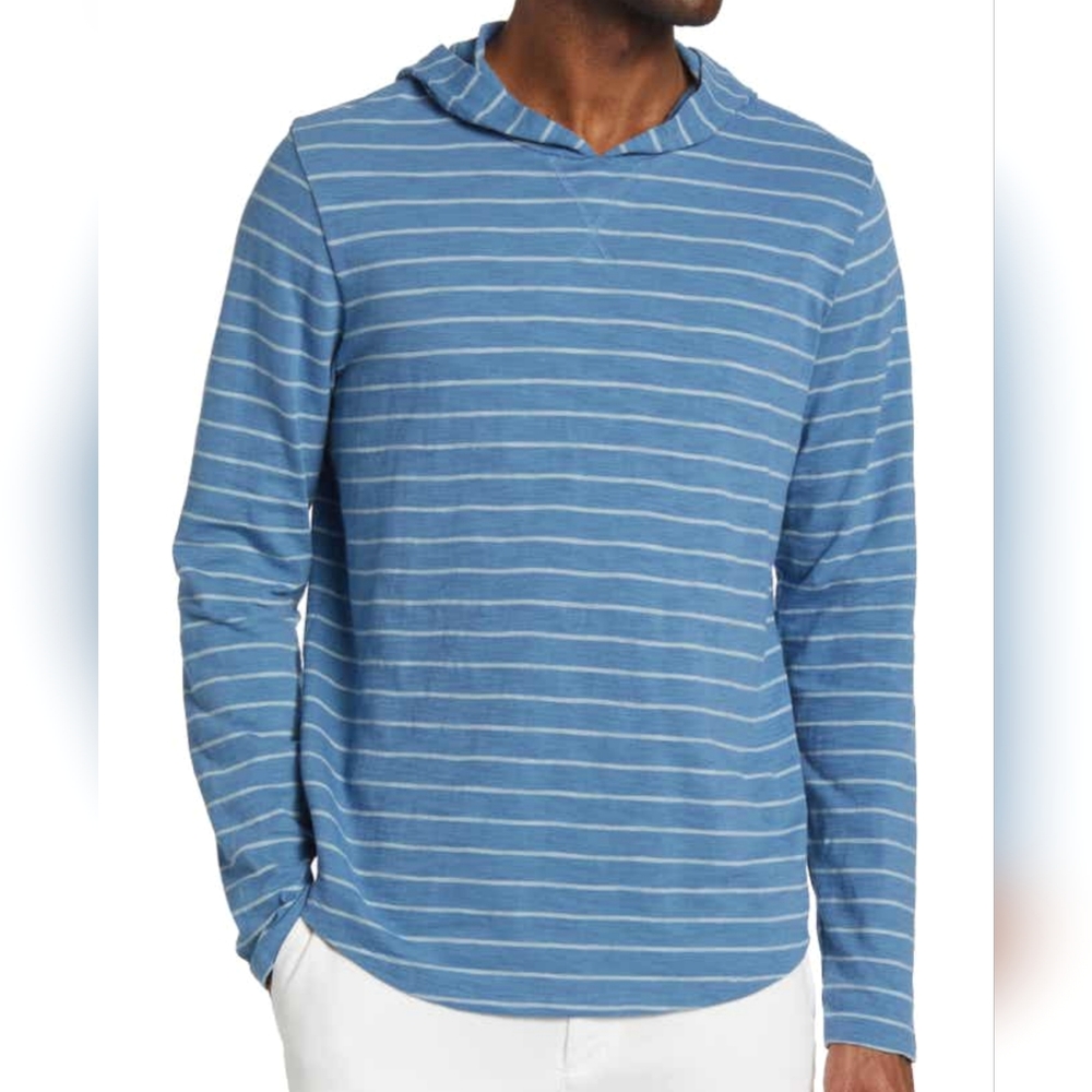 Vince Stripe Cotton Hoodie